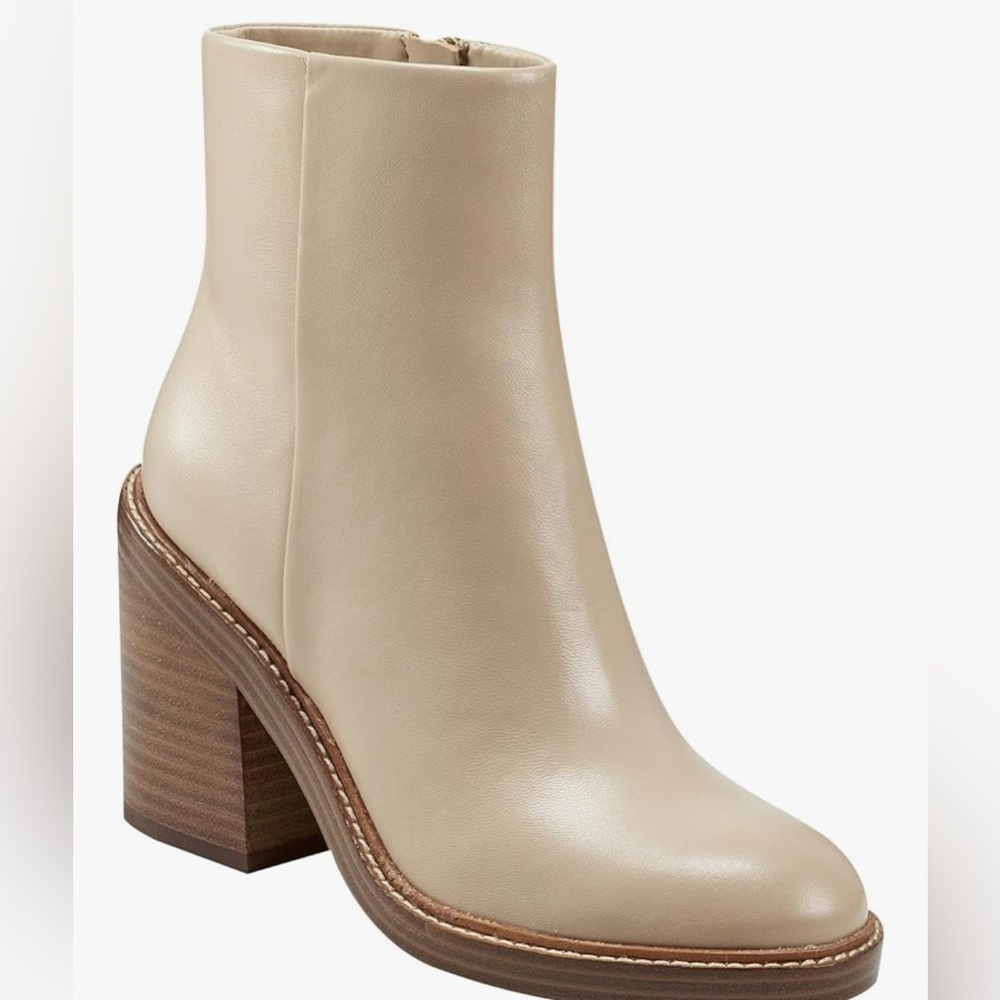 Marc Fisher Cream Heeled Boots